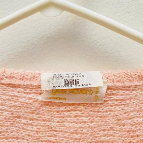 VINTAGE - Rare Giusi Slaviero Parma Italy Shoulder Tassel V-neck Sweater - Picture 9 of 10